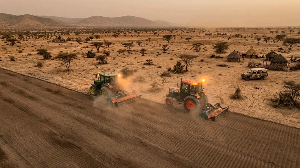 Soil Preparation in Chad with an ABOLLO Rotary Tiller || Abollo Agricultural Machinery