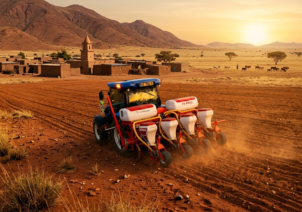 Mechanized Sorghum Planting in Chad || Abollo Agricultural Machinery